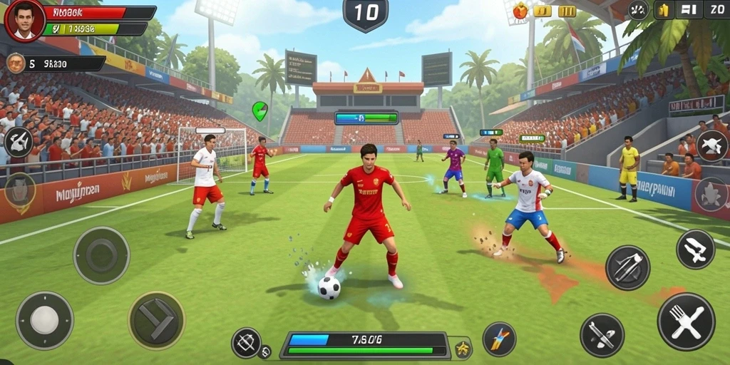 Tampak gameplay seru dengan interaksi pemain.