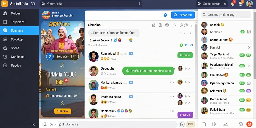 Menunjukkan interaksi antara pemain online.